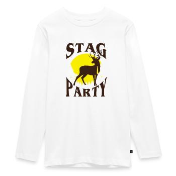 Stag Party JGA - Junggesellenabschied - Geschenk - Teenager Premium Bio Langarmshirt - Weiß - Vorne - AI Model Kid Female (0cm)