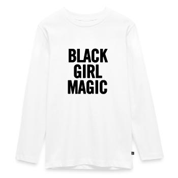Black Girl Magic 2 Schwarz - Teenager Premium Bio Langarmshirt - Weiß - Vorne - AI Model Kid Female (0cm)