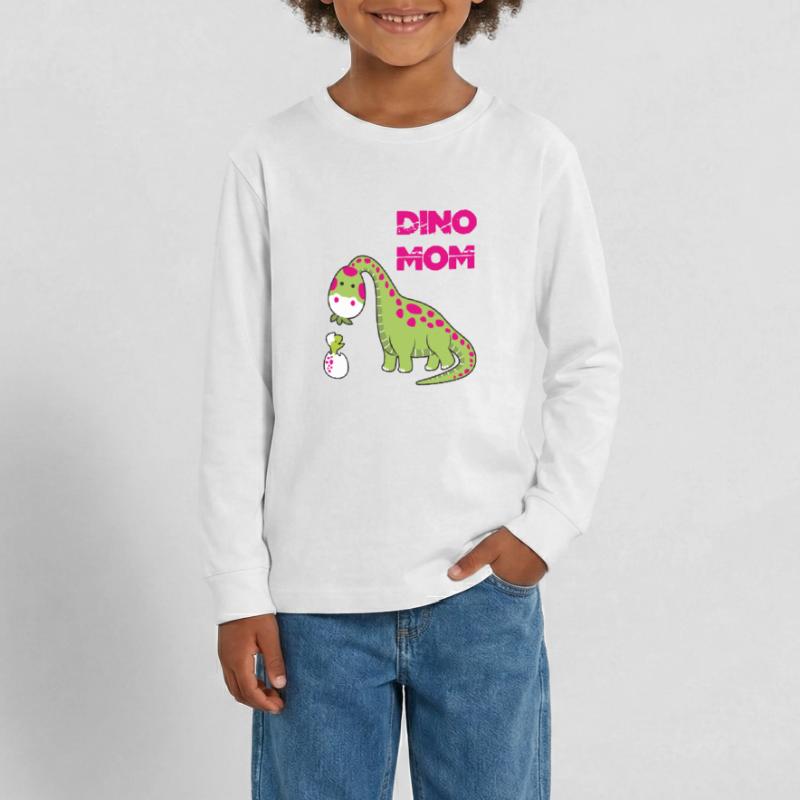 Dino Mutter Muttertag T-Shirt Mutter Tag Tee Teenager Premium Bio Langarmshirt