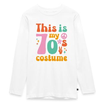 C’est mon costume des années 70 - T-shirt manches longues Premium Ado - blanc - Devant - AI Model Kid Female (0cm)
