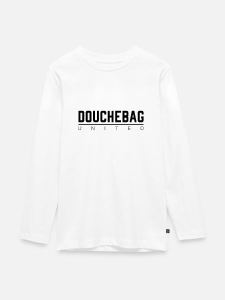 DOUCHEBAG UNITED - Teenager Premium Bio Langarmshirt - Weiß