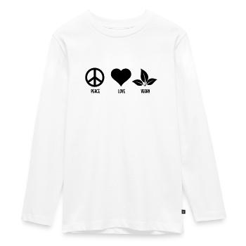 Vegan Plant Based Health Healing Detox - T-shirt manches longues Premium Ado - blanc - Devant - AI Model Kid Female (0cm)