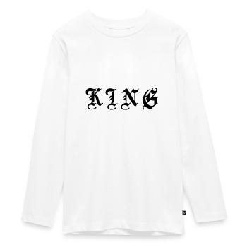 roi - T-shirt manches longues Premium Ado - blanc - Devant - AI Model Kid Female (0cm)