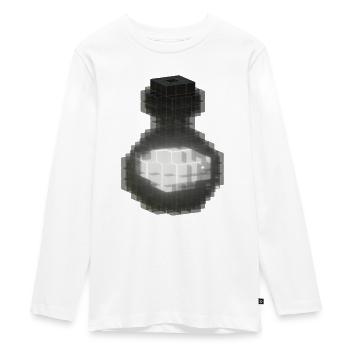 Black Gothic Crystal Bottle - Magic White Potion - Teenager Premium Organic Long Sleeve Shirt - white - Front - AI Model Kid Female (0cm)