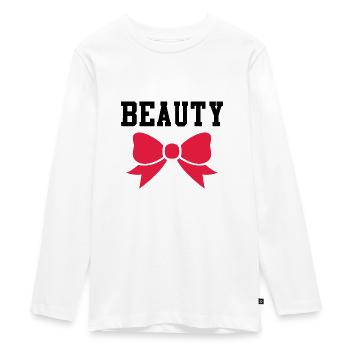 Beauty - Teenager Premium Organic Long Sleeve Shirt - white - Front - AI Model Kid Female (0cm)