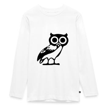 Owl - hibou - T-shirt manches longues Premium Ado - blanc - Devant - AI Model Kid Female (0cm)