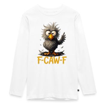 Cartoon Humor T-Shirt, lustiges Grafik-T-Shirt - Teenager Premium Bio Langarmshirt - Weiß - Vorne - AI Model Kid Female (0cm)