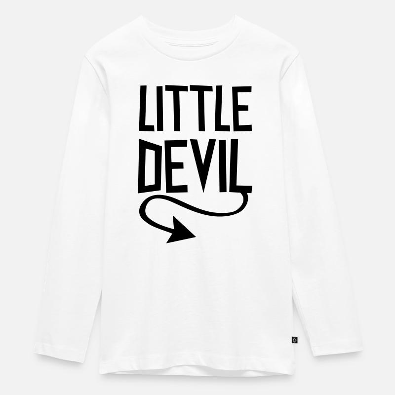 Little Devil - Teenager Premium Bio Langarmshirt - Weiß