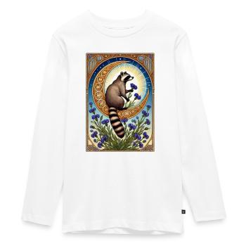 Raton-laveur - T-shirt manches longues Premium Ado - blanc - Devant - AI Model Kid Female (0cm)