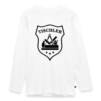 Tischler Zeichen 23 Werkzeug Schreiner Hobel - Teenager Premium Bio Langarmshirt - Weiß - Vorne - AI Model Kid Female (0cm)
