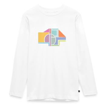 Siehe Geometric von Cinodrago - Teenager Premium Bio Langarmshirt - Weiß - Vorne - AI Model Kid Female (0cm)