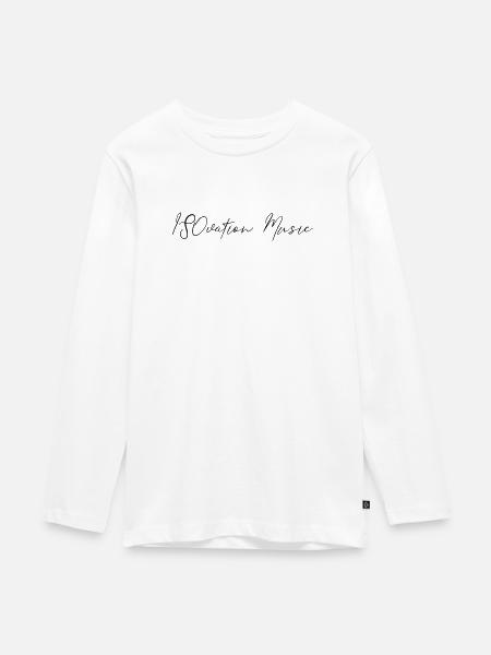 ISOvation Retro Logo (schwarz) - Teenager Premium Bio Langarmshirt - Weiß