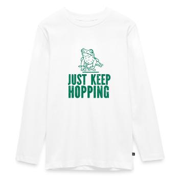 Frosch - Amphibie Tier - Teenager Premium Bio Langarmshirt - Weiß - Vorne - AI Model Kid Female (0cm)