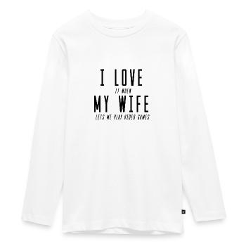 Femme de jeu vidéo jeu calembours idée cadeau - T-shirt manches longues Premium Ado - blanc - Devant - AI Model Kid Female (0cm)