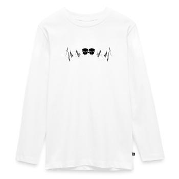 Heartbeat Bongo Silhouette - T-shirt manches longues Premium Ado - blanc - Devant - AI Model Kid Female (0cm)