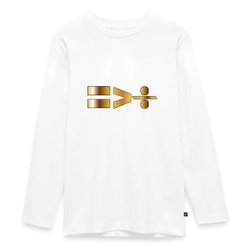 Equality is greater than division Black History - Teenager Premium Organic Long Sleeve Shirt - white - Front - AI Model Kid Female (0cm)