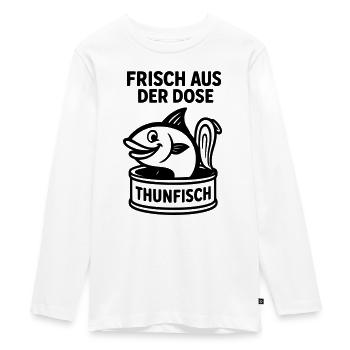 thunfisch dose - Teenager Premium Bio Langarmshirt - Weiß - Vorne - AI Model Kid Female (0cm)