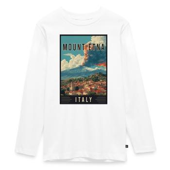 Découvrez Volcano Adventure et Mont Etna, Italie - T-shirt manches longues Premium Ado - blanc - Devant - AI Model Kid Female (0cm)