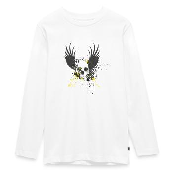 Dreamy skull - Teenager Premium Organic Long Sleeve Shirt - white - Front - AI Model Kid Female (0cm)