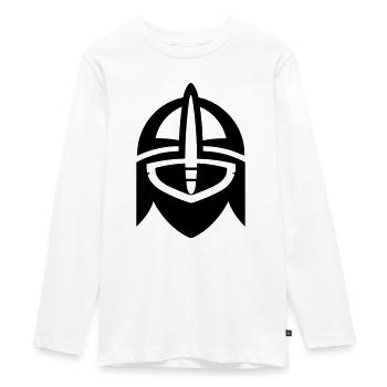 Wikingerhelm Krieger - Teenager Premium Bio Langarmshirt - Weiß - Vorne - AI Model Kid Female (0cm)