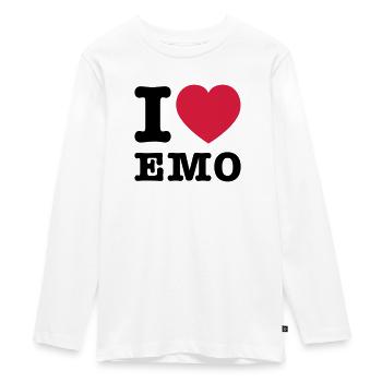 I Love Emo 2 - Teenager Premium Bio Langarmshirt - Weiß - Vorne - AI Model Kid Female (0cm)