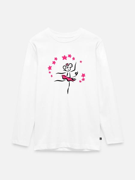 Tanzmaus | Dance Shirts - Teenager Premium Organic Long Sleeve Shirt - white