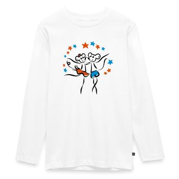 Tanzmaus | Tanzshirts - Teenager Premium Bio Langarmshirt - Weiß - Vorne - AI Model Kid Female (0cm)