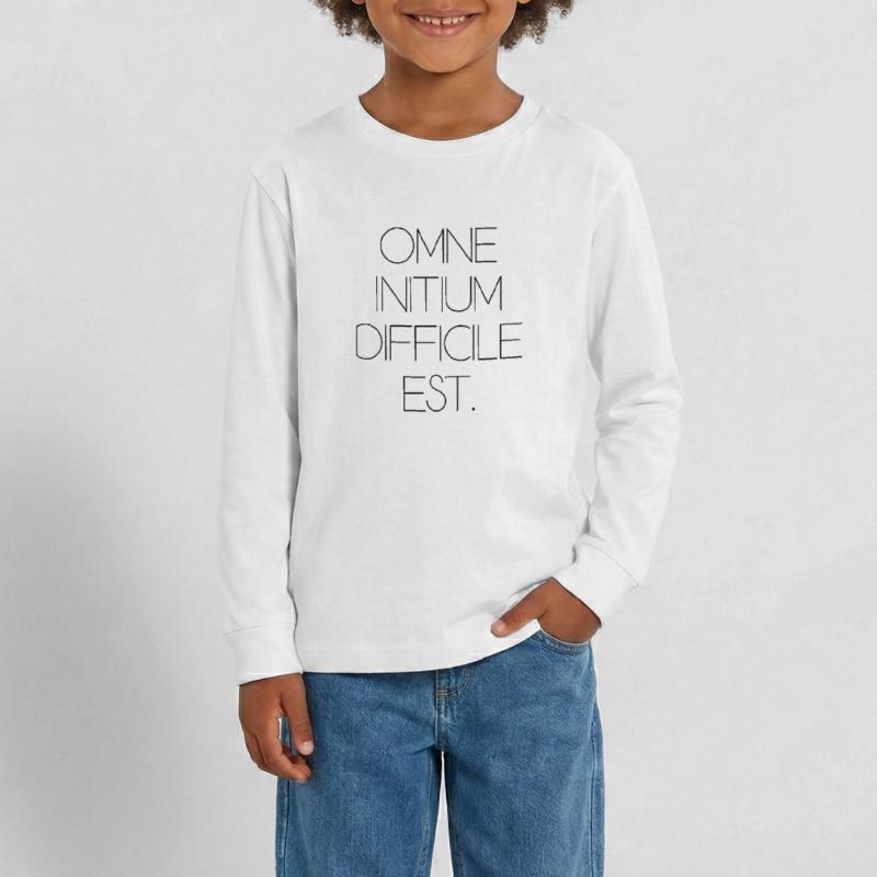 all beginning is difficult Latin quotation scripture Teenager Premium Organic Long Sleeve Shirt