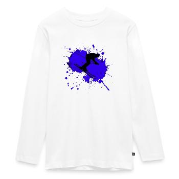 Skier Splash - Teenager Premium Organic Long Sleeve Shirt - white - Front - AI Model Kid Female (0cm)