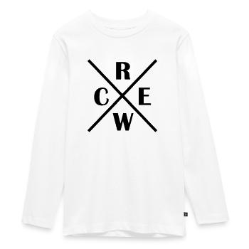 crew_01 - T-shirt manches longues Premium Ado - blanc - Devant - AI Model Kid Female (0cm)