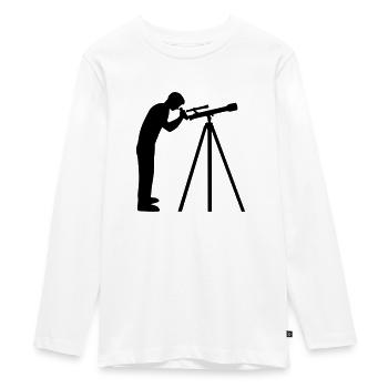 Télescope - T-shirt manches longues Premium Ado - blanc - Devant - AI Model Kid Female (0cm)