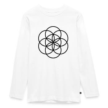 Fleur de la vie - début - T-shirt manches longues Premium Ado - blanc - Devant - AI Model Kid Female (0cm)