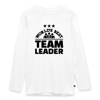 Teamleiter - Teenager Premium Bio Langarmshirt - Weiß - Vorne - AI Model Kid Female (0cm)