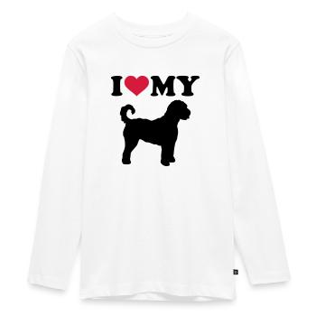 Labradoodle - Teenager Premium Bio Langarmshirt - Weiß - Vorne - AI Model Kid Female (0cm)