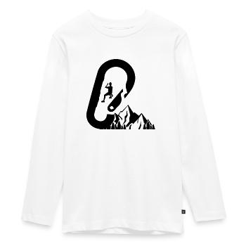 Escalade de bloc - T-shirt manches longues Premium Ado - blanc - Devant - AI Model Kid Female (0cm)