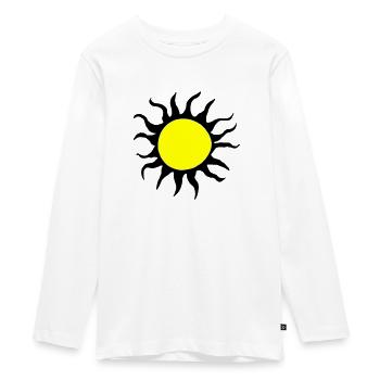 Soleil Eté Aquarelle Nature Plage Ciel Vecteur 6 - T-shirt manches longues Premium Ado - blanc - Devant - AI Model Kid Female (0cm)