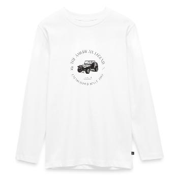 JEEP WRANGLER AMERICAN CA - T-shirt manches longues Premium Ado - blanc - Devant - AI Model Kid Female (0cm)