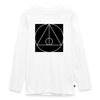 géométriques - T-shirt manches longues Premium Ado - blanc - Devant - AI Model Kid Female (0cm)