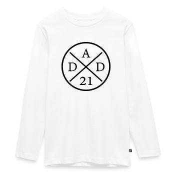 dad 21 - Teenager Premium Bio Langarmshirt - Weiß - Vorne - AI Model Kid Female (0cm)