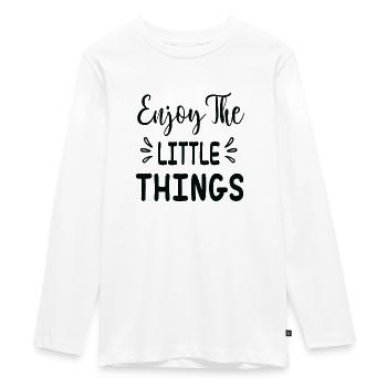 Profitez des petites choses - T-shirt manches longues Premium Ado - blanc - Devant - AI Model Kid Female (0cm)