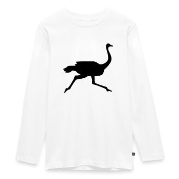 Autruche - T-shirt manches longues Premium Ado - blanc - Devant - AI Model Kid Female (0cm)