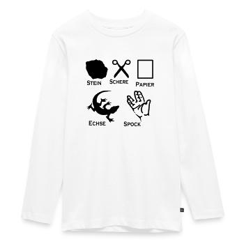 sspes03 - Teenager Premium Bio Langarmshirt - Weiß - Vorne - AI Model Kid Female (0cm)