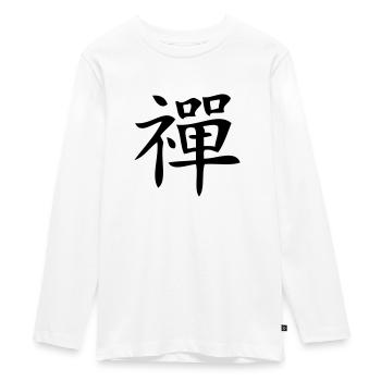 zen - T-shirt manches longues Premium Ado - blanc - Devant - AI Model Kid Female (0cm)