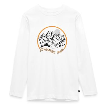 Adventure away - Teenager Premium Organic Long Sleeve Shirt - white - Front - AI Model Kid Female (0cm)