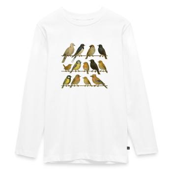 Vogelbeobachter Vogelliebhaber - Teenager Premium Bio Langarmshirt - Weiß - Vorne - AI Model Kid Female (0cm)