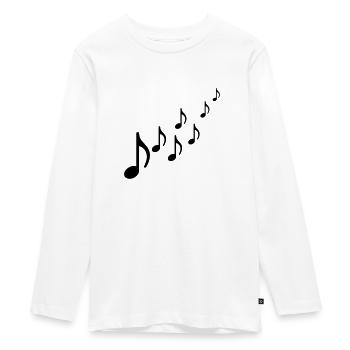 Musiker Noten Aufsteigend - Teenager Premium Bio Langarmshirt - Weiß - Vorne - AI Model Kid Female (0cm)