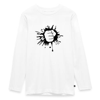 goutte goutte couleur graffiti main poing serré un - T-shirt manches longues Premium Ado - blanc - Devant - AI Model Kid Female (0cm)