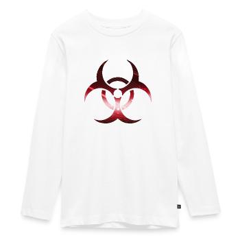 Biohazard rot - Teenager Premium Bio Langarmshirt - Weiß - Vorne - AI Model Kid Female (0cm)