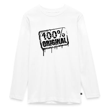 100 % original Stempel Cool - T-shirt manches longues Premium Ado - blanc - Devant - AI Model Kid Female (0cm)