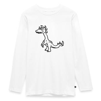 Dangereuses Raptor carnivore Dino - T-shirt manches longues Premium Ado - blanc - Devant - AI Model Kid Female (0cm)